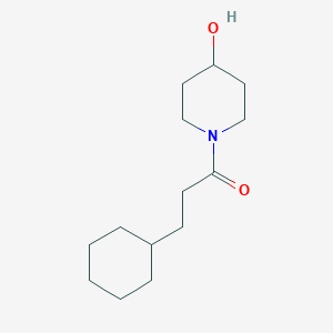3-Cyclohexyl-1-(4-hydroxypiperidin-1-yl)propan-1-one