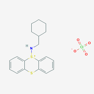 molecular formula C19H22ClNO4S2 B14608839 5-[(Cyclohexylmethyl)amino]thianthren-5-ium perchlorate CAS No. 60896-37-9