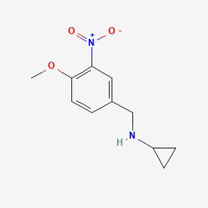 molecular formula C11H14N2O3 B1460884 Cyclopropyl-(4-methoxy-3-nitrobenzyl)-amine CAS No. 1042511-70-5