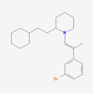 molecular formula C22H32BrN B14608850 1-[2-(3-Bromophenyl)prop-1-en-1-yl]-2-(2-cyclohexylethyl)piperidine CAS No. 60601-77-6