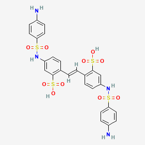 5-[(4-aminophenyl)sulfonylamino]-2-[(E)-2-[4-[(4-aminophenyl)sulfonylamino]-2-sulfophenyl]ethenyl]benzenesulfonic acid