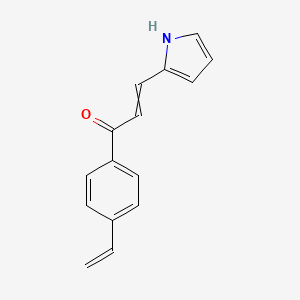 molecular formula C15H13NO B14608893 1-(4-Ethenylphenyl)-3-(1H-pyrrol-2-yl)prop-2-en-1-one CAS No. 60689-12-5