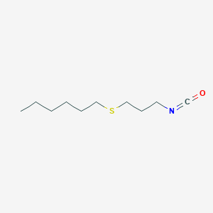 molecular formula C10H19NOS B14608908 1-[(3-Isocyanatopropyl)sulfanyl]hexane CAS No. 60853-02-3