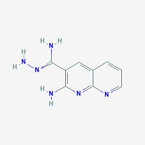 molecular formula C9H10N6 B14608912 2-Amino-1,8-naphthyridine-3-carbohydrazonamide CAS No. 60467-82-5