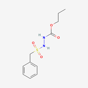 molecular formula C11H16N2O4S B14608918 Propyl 2-(phenylmethanesulfonyl)hydrazine-1-carboxylate CAS No. 58358-89-7