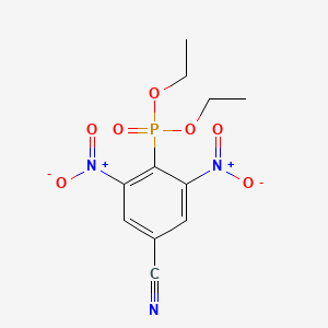 molecular formula C11H12N3O7P B14608933 Diethyl (4-cyano-2,6-dinitrophenyl)phosphonate CAS No. 58263-50-6