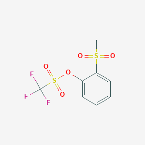 molecular formula C8H7F3O5S2 B14608937 2-(Methanesulfonyl)phenyl trifluoromethanesulfonate CAS No. 57728-92-4