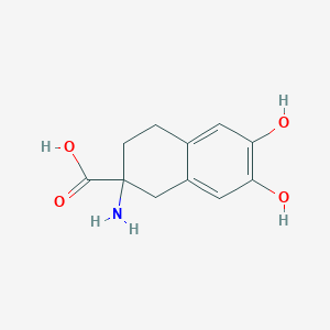 molecular formula C11H13NO4 B14608962 2-Amino-6,7-dihydroxy-1,2,3,4-tetrahydronaphthalene-2-carboxylic acid CAS No. 60951-16-8