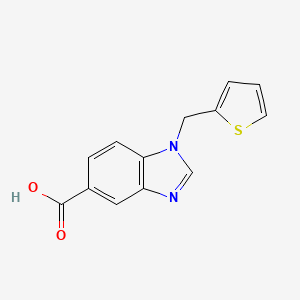 molecular formula C13H10N2O2S B1460902 1-(Thiophen-2-ylmethyl)benzimidazole-5-carboxylic acid CAS No. 284673-19-4