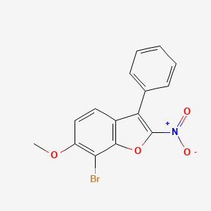 molecular formula C15H10BrNO4 B14609021 7-Bromo-6-methoxy-2-nitro-3-phenyl-1-benzofuran CAS No. 58468-53-4