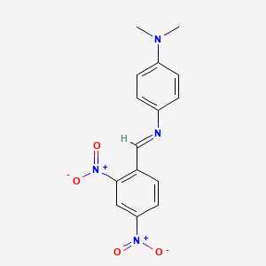 molecular formula C15H14N4O4 B14609034 4-{(E)-[(2,4-Dinitrophenyl)methylidene]amino}-N,N-dimethylaniline CAS No. 57862-46-1