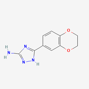 molecular formula C10H10N4O2 B1460904 3-(2,3-二氢-1,4-苯并二氧杂环-6-基)-1H-1,2,4-三唑-5-胺 CAS No. 1092294-05-7