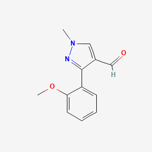 molecular formula C12H12N2O2 B1460905 3-(2-methoxyphenyl)-1-methyl-1H-pyrazole-4-carbaldehyde CAS No. 1152508-57-0