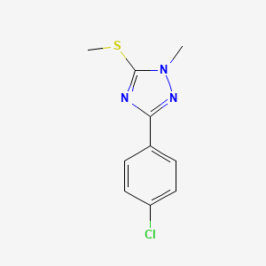 1H-1,2,4-Triazole, 3-(4-chlorophenyl)-1-methyl-5-(methylthio)-