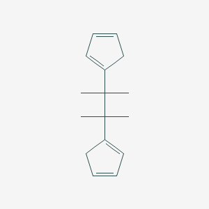 molecular formula C16H22 B14609088 Cyclopentadiene, (1,1,2,2-tetramethyl-1,2-ethanediyl)bis- CAS No. 60839-59-0