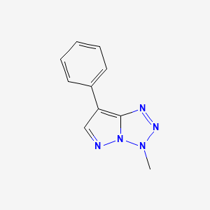 molecular formula C10H9N5 B14609095 3H-Pyrazolo[1,5-d]tetrazole, 3-methyl-7-phenyl- CAS No. 59772-86-0