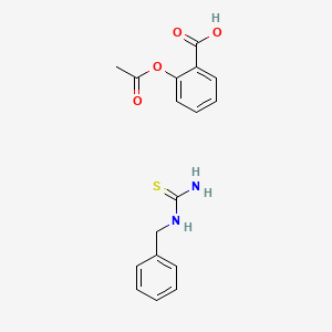 molecular formula C17H18N2O4S B14609106 2-Acetyloxybenzoic acid;benzylthiourea CAS No. 60834-55-1