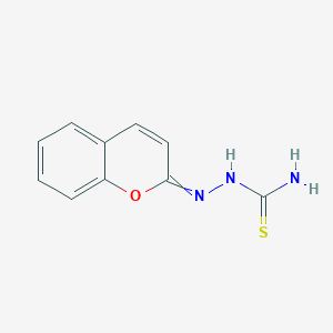 molecular formula C10H9N3OS B14609122 2-(2H-1-Benzopyran-2-ylidene)hydrazine-1-carbothioamide CAS No. 60373-93-5