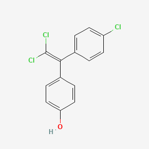 molecular formula C14H9Cl3O B14609131 4-[2,2-Dichloro-1-(4-chlorophenyl)ethenyl]phenol CAS No. 60805-35-8