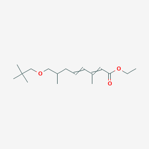 molecular formula C17H30O3 B14609191 Ethyl 8-(2,2-dimethylpropoxy)-3,7-dimethylocta-2,4-dienoate CAS No. 59119-71-0