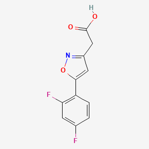 molecular formula C11H7F2NO3 B1460923 [5-(2,4-Difluorophenyl)isoxazol-3-yl]acetic acid CAS No. 1105191-64-7