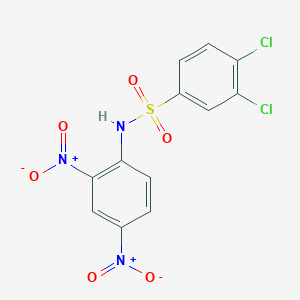 molecular formula C12H7Cl2N3O6S B14609240 3,4-Dichloro-N-(2,4-dinitrophenyl)benzene-1-sulfonamide CAS No. 61072-77-3