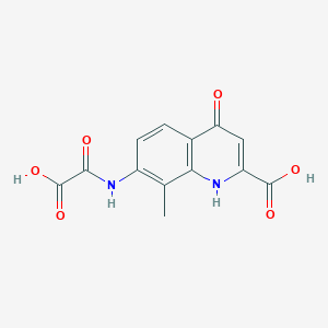 molecular formula C13H10N2O6 B14609245 8-Methyl-7-(oxaloamino)-4-oxo-1,4-dihydroquinoline-2-carboxylic acid CAS No. 60722-51-2