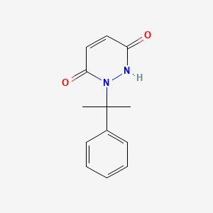 molecular formula C13H14N2O2 B14609257 3(2H)-Pyridazinone, 6-hydroxy-2-(1-methyl-1-phenylethyl)- CAS No. 60498-86-4