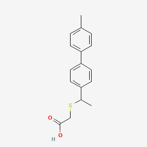 {[1-(4'-Methyl[1,1'-biphenyl]-4-yl)ethyl]sulfanyl}acetic acid