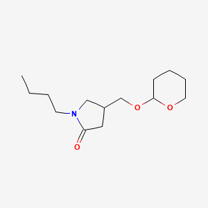 molecular formula C14H25NO3 B14609267 1-Butyl-4-{[(oxan-2-yl)oxy]methyl}pyrrolidin-2-one CAS No. 59857-93-1