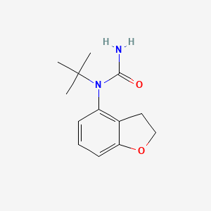 molecular formula C13H18N2O2 B14609273 N-tert-Butyl-N-(2,3-dihydro-1-benzofuran-4-yl)urea CAS No. 61090-62-8