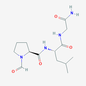 molecular formula C14H24N4O4 B14609279 1-Formyl-L-prolyl-L-leucylglycinamide CAS No. 57836-06-3