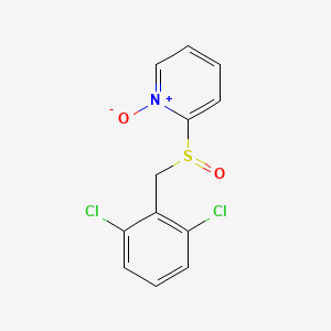 molecular formula C12H9Cl2NO2S B14609287 2-[(2,6-Dichlorophenyl)methanesulfinyl]-1-oxo-1lambda~5~-pyridine CAS No. 60263-83-4