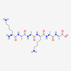 molecular formula C24H46N8O7 B14609298 L-Lysyl-L-alanyl-L-alanyl-L-lysyl-L-alanyl-L-alanine CAS No. 57468-19-6