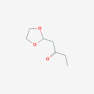 molecular formula C7H12O3 B14609307 1-(1,3-Dioxolan-2-yl)butan-2-one CAS No. 60643-05-2