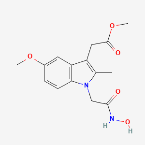 molecular formula C15H18N2O5 B14609309 1H-Indole-3-acetic acid, 1-(2-(hydroxyamino)-2-oxoethyl)-5-methoxy-2-methyl-, methyl ester CAS No. 57846-30-7