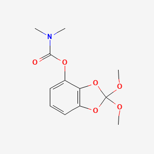 molecular formula C12H15NO6 B14609327 2,2-Dimethoxy-2H-1,3-benzodioxol-4-yl dimethylcarbamate CAS No. 61083-35-0