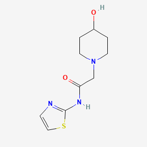 molecular formula C10H15N3O2S B1460933 2-(4-hydroxypiperidin-1-yl)-N-(1,3-thiazol-2-yl)acetamide CAS No. 679395-10-9