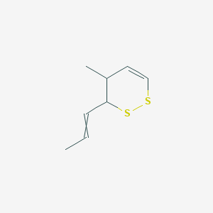 molecular formula C8H12S2 B14609353 4-Methyl-3-prop-1-enyl-3,4-dihydrodithiine CAS No. 60051-36-7