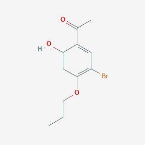 molecular formula C11H13BrO3 B14609357 1-(5-Bromo-2-hydroxy-4-propoxyphenyl)ethan-1-one CAS No. 57442-27-0