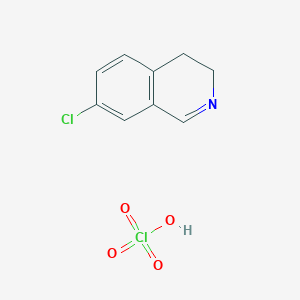 molecular formula C9H9Cl2NO4 B14609361 7-Chloro-3,4-dihydroisoquinoline;perchloric acid CAS No. 60518-42-5