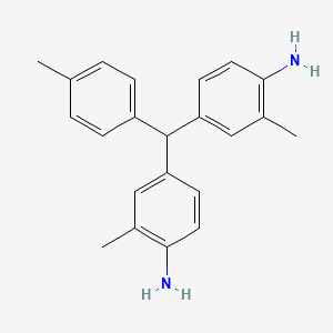 molecular formula C22H24N2 B14609366 4,4'-[(4-Methylphenyl)methylene]bis(2-methylaniline) CAS No. 59852-62-9