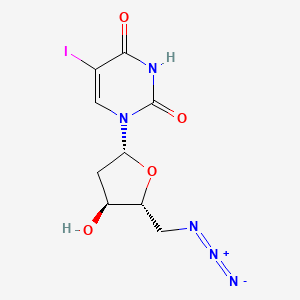 molecular formula C9H10IN5O4 B14609389 1-(5-Azidomethyl-4-hydroxy-tetrahydro-furan-2-yl)-5-iodo-1H-pyrimidine-2,4-dione CAS No. 58349-30-7