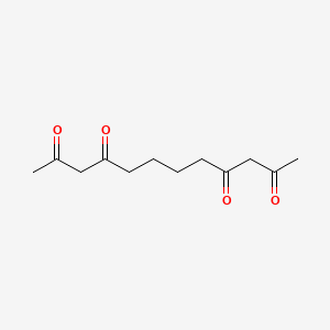 molecular formula C12H18O4 B14609397 Dodecane-2,4,9,11-tetrone CAS No. 58816-11-8