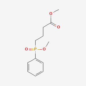 molecular formula C12H17O4P B14609404 Butanoic acid, 4-(methoxyphenylphosphinyl)-, methyl ester CAS No. 60705-80-8