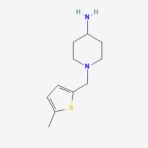 molecular formula C11H18N2S B1460941 1-[(5-Methylthiophen-2-yl)methyl]piperidin-4-amine CAS No. 1092276-45-3