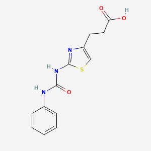 3-{2-[(Anilinocarbonyl)amino]-1,3-thiazol-4-yl}propanoic acid