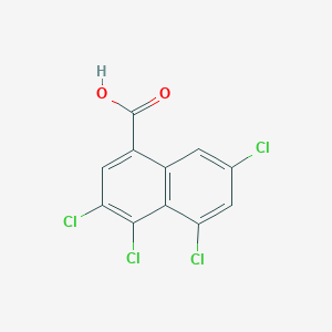 molecular formula C11H4Cl4O2 B14609433 3,4,5,7-Tetrachloronaphthalene-1-carboxylic acid CAS No. 59018-91-6