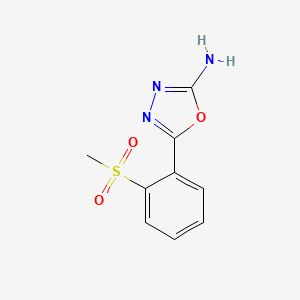molecular formula C9H9N3O3S B1460944 5-[2-(Methylsulfonyl)phenyl]-1,3,4-oxadiazol-2-amine CAS No. 1105193-94-9
