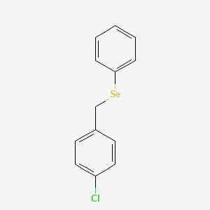 molecular formula C13H11ClSe B14609452 Benzene, 1-chloro-4-[(phenylseleno)methyl]- CAS No. 59305-51-0